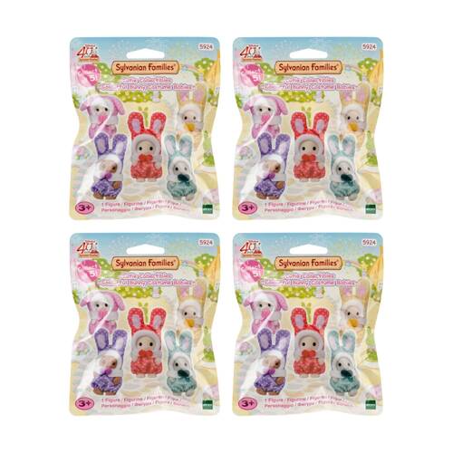 4PK Sylvanian Families Cutie Collectibles Colourful Bunny Babies Assorted 3y+