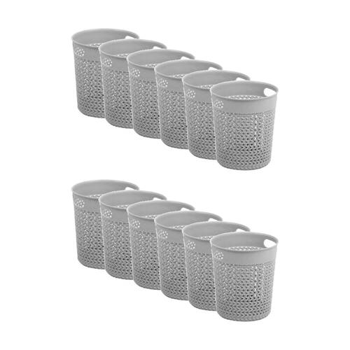 12PK Braz Home Organisation Storage New York Mesh Bin 4L Assorted