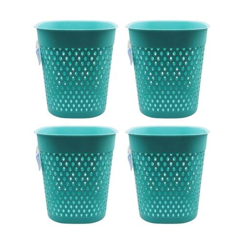 4PK Braz Home Organisation Plastic Storage Belle Basket Paper 28x28x32cm Assrtd