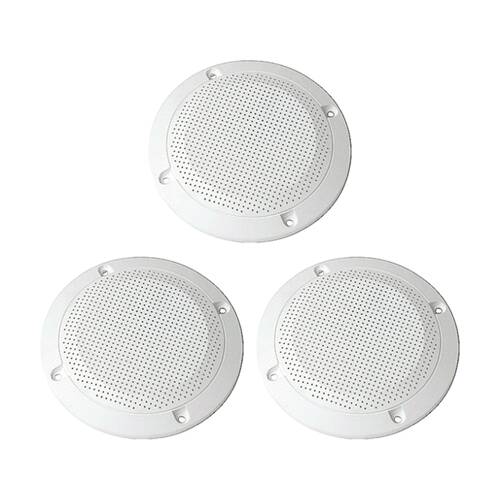 3PK 4In Speaker Grille White 130mm Diameter Electronics Audio Cover