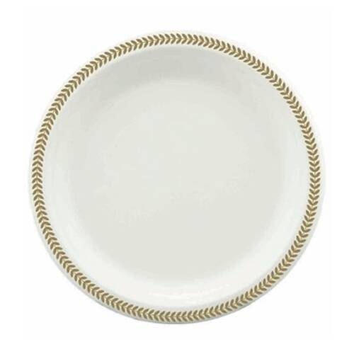 48x 10pc Partyware Earth-Friendly Durable Bowl Set Rim Gold 180mm Sugar Cane