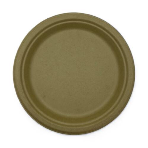 12x 25pc Partyware Earth-Friendly Durable Plate Set Beige 225mm Sugar Cane