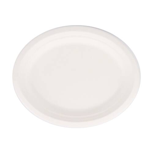 10x 25pc Partyware Earth-Friendly Durable Plate Set Oval 320x260mm Sugar Cane