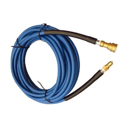 Cleanstar 15m Solution Hose With Brass Connectors Braided -40C To 150C Blue