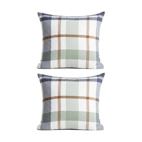 2PK Renee Taylor Yarn Dyed Cotton Olivia European Pillowcase Multi 65x65cm