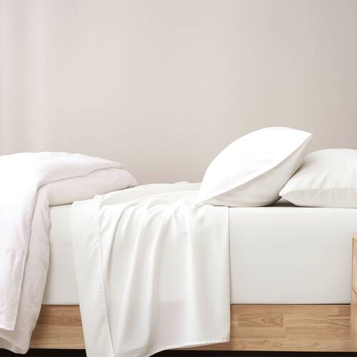 Renee Taylor 400TC Egyptian Cotton Sheet Set W/ Pillowcases White King Single