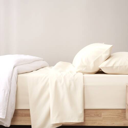 Renee Taylor 400TC Egyptian Cotton Sheet Set W/ Pillowcases Vanilla Deep King