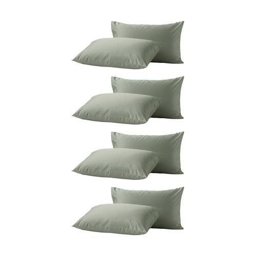 4x 2pc Renee Taylor 400TC Egyptian Cotton Standard Pillowcase Pair Basil