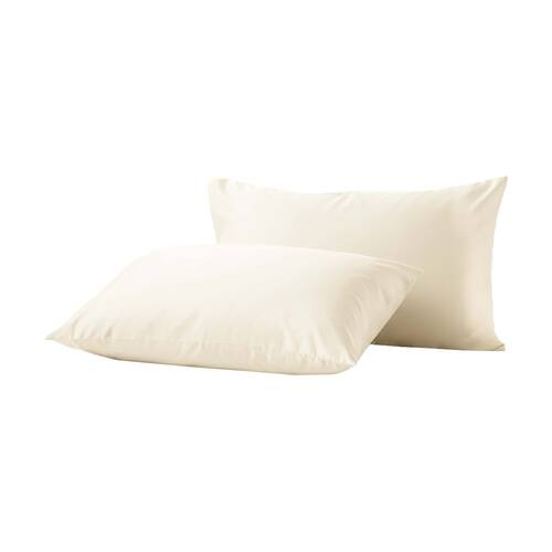 2pc Renee Taylor 400TC Egyptian Cotton Standard Pillowcase Pair Vainlla