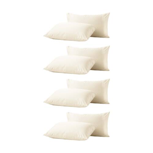 4x 2pc Renee Taylor 400TC Egyptian Cotton Standard Pillowcase Pair Vainlla