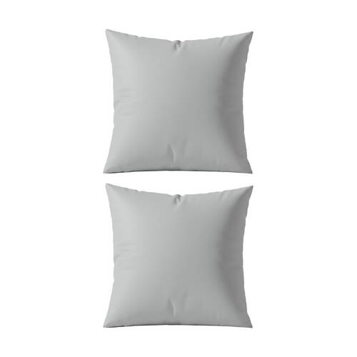 2PK Renee Taylor 400TC Egyptian Cotton European Pillowcase Light Grey 65x65cm