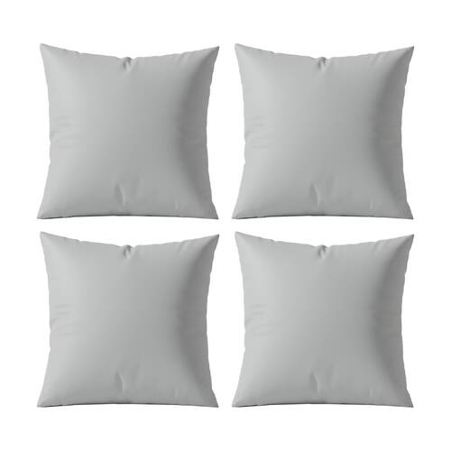 4PK Renee Taylor 400TC Egyptian Cotton European Pillowcase Light Grey 65x65cm