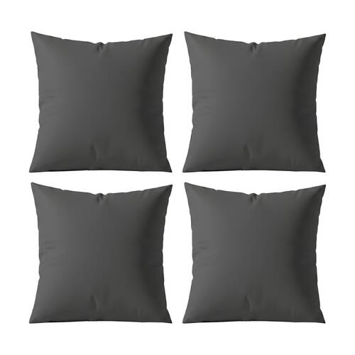 4PK Renee Taylor 400TC Egyptian Cotton European Pillowcase Charcoal 65x65cm