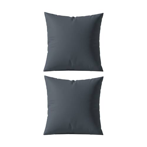 2PK Renee Taylor 400TC Egyptian Cotton European Pillowcase Steel Blue 65x65cm