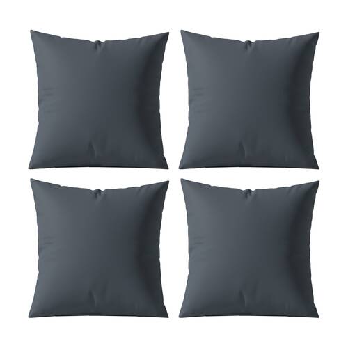 4PK Renee Taylor 400TC Egyptian Cotton European Pillowcase Steel Blue 65x65cm