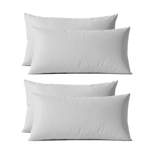 2x 2pc Renee Taylor 400TC Egyptian Cotton King Pillowcases Light Grey 50x90cm