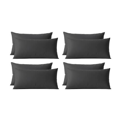 4x 2pc Renee Taylor 400TC Egyptian Cotton King Pillowcase Pair Charcoal 50x90cm