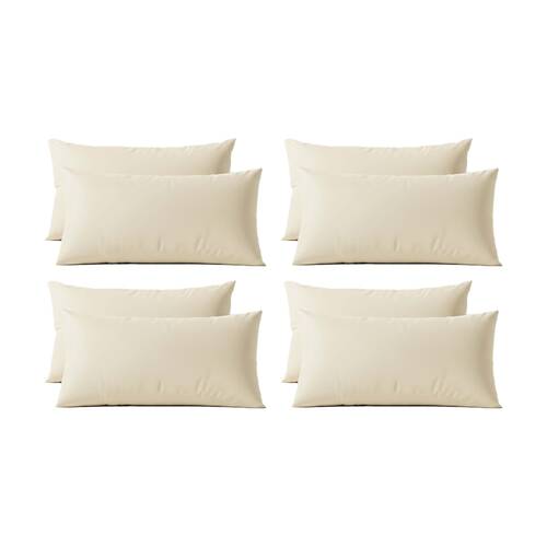 4x 2pc Renee Taylor 400TC Egyptian Cotton King Pillowcase Pair Vanilla 50x90cm