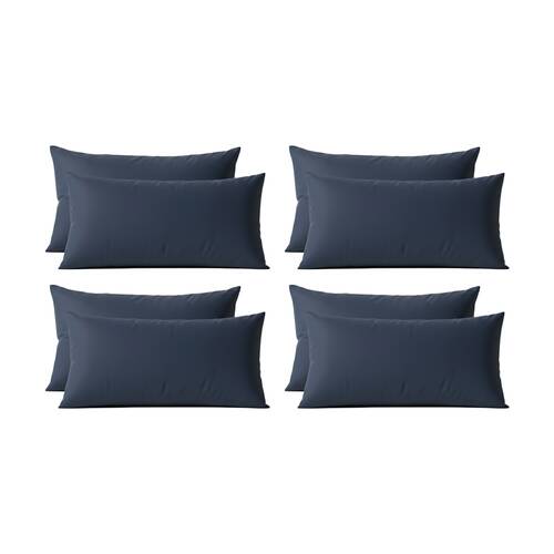 4x 2pc Renee Taylor 400TC Egyptian Cotton King Pillowcases Steel Blue 50x90cm