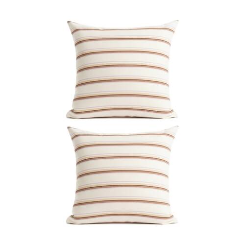 2PK Renee Taylor Textured Cotton Reversible European Pillowcase William Stripe