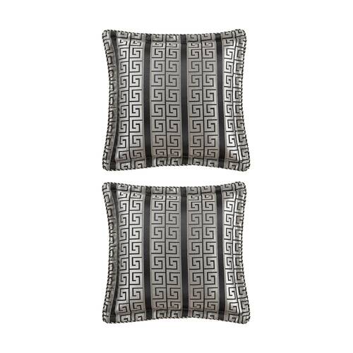 2PK Renee Taylor Regalia Collection Mayana Cushion Champenge & Black 45x45cm