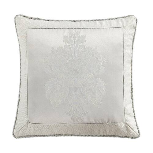 Renee Taylor Regalia Collection Amalia Decor Cushion White & Silver 45x45cm