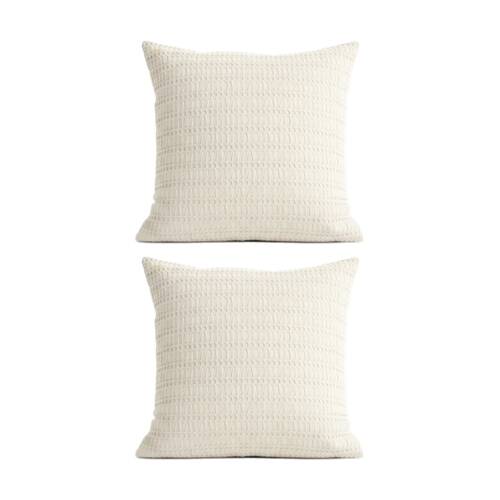 2PK Cloud Linen Celeste Cotton Waffle European Pillowcase Ivory 65x65cm