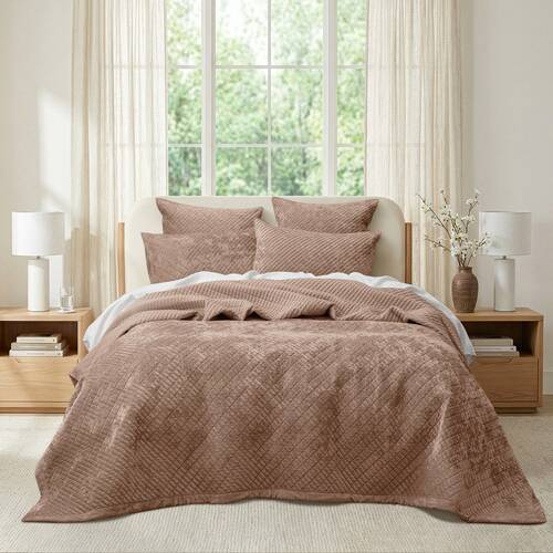 Renee Taylor Archie Cross Stitch Velvet European Pillowcase Cotton Wood