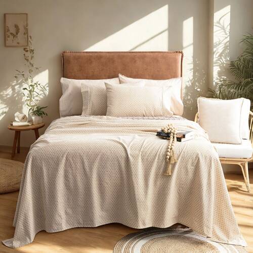 Park Avenue 175gsm Egyptian Cotton Flannelette Bed Sheet Set Diamond