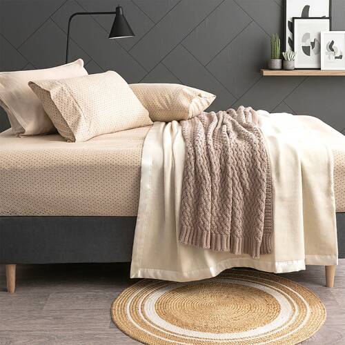 Park Avenue Egyptian Cotton Flannelette Sheet Pillowcase Set Diamond