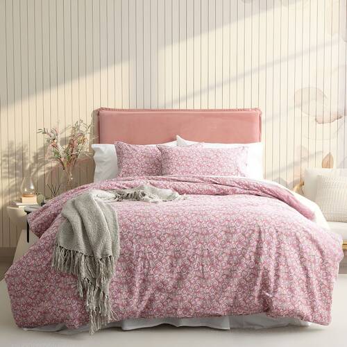 Park Avenue Egyptian Cotton Flannelette Quilt Cover Set Ditty Floral