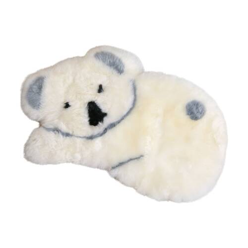Huxford Grove Koala Long Wool Sheepskin Area Rug White 90x60cm