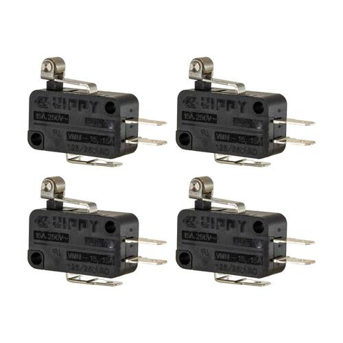 4PK Micro Switch With Roller Arm Miniature 250V 10A Operating Force 230g