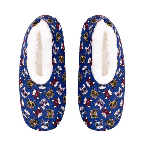 SnuggUps Kids Printed Cool Dog Plush Slippers Soft Sherpa Lining