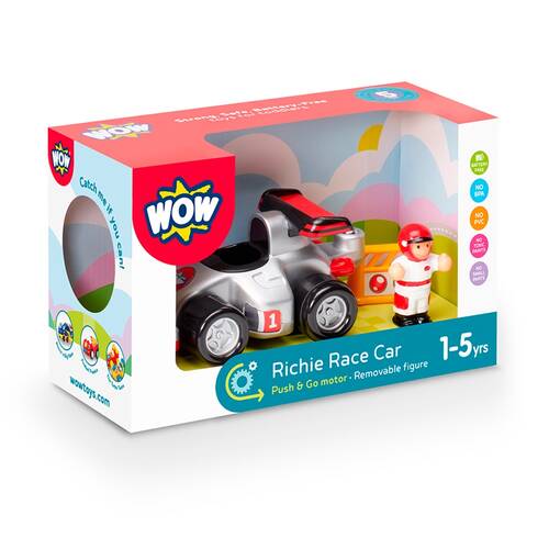 Wow Toys Richie Race Car Push-Go Toy Vehicle Toddler Fun Playset 1-5y