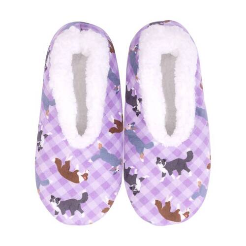 SnuggUps Women's Printed Pets Plush Slippers Border Collie Medium EU38-39