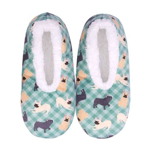 SnuggUps Women's Printed Pets Plush Slippers French Bulldog Medium EU38-39