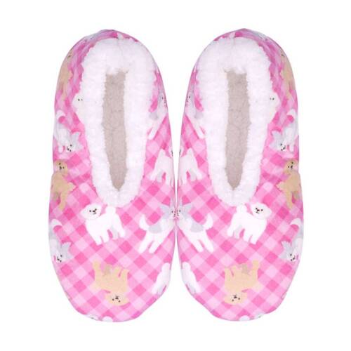 SnuggUps Women's Dog Printed Pets Plush Slipper Shoes Maltese