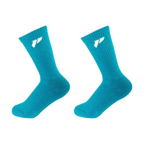 2PK Lifesopeche Teal LSP Crew Jacquard Everyday Socks W/ White Logo One Size