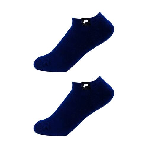 2PK Lifesopeche Ribbed Hidden No-Show LSP Label Socks Navy One Size