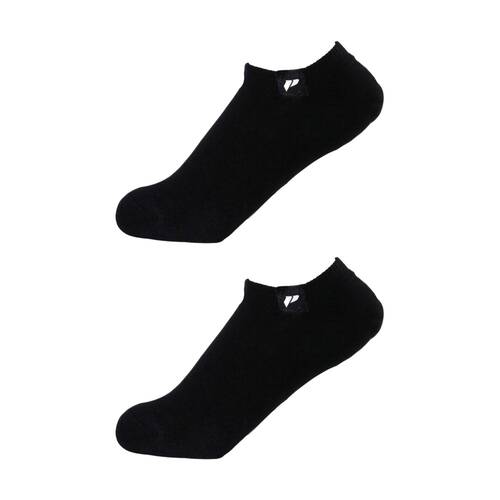 2PK Lifesopeche Ribbed Hidden No-Show LSP Label Socks Black One Size
