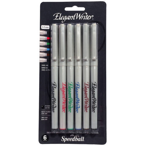 5pc Speedball Elegant Writer Art/Craft Calligraphy Writing Markers Broad
