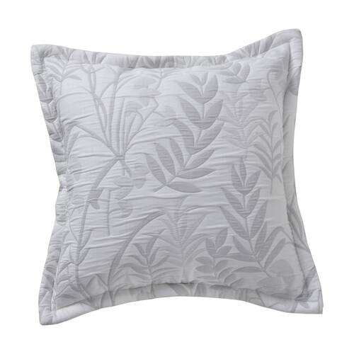 Bianca Ember Botanic Square Grey Polyester/Cotton Decor Cushion 43x43cm