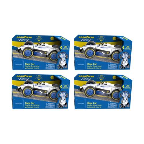 4PK Goodyear 360 Degree Movement Race Car Vehicle Kids Toy 3y+ Exciting Design