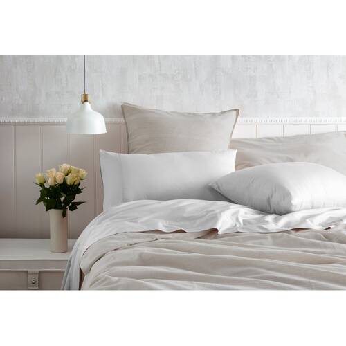 Kas Australia 500 TC Egyptian Cotton Sheet Set Sateen White