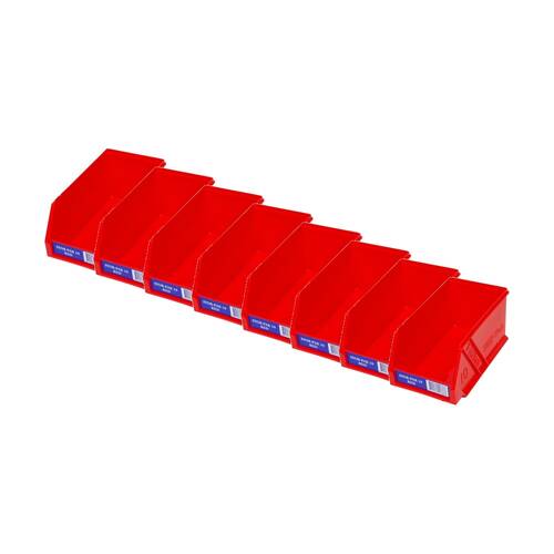 8PK Fischer Plastic Small Storage Drawer Red Stor-Pak Containers Container