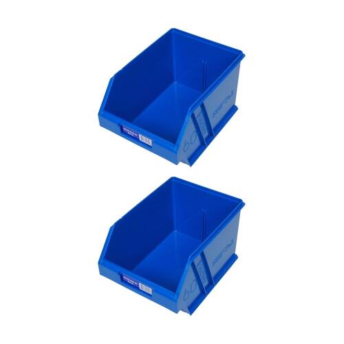 2PK Fischer Plastic Medium Parts Drawer Blue Stor-Pak Storage Container