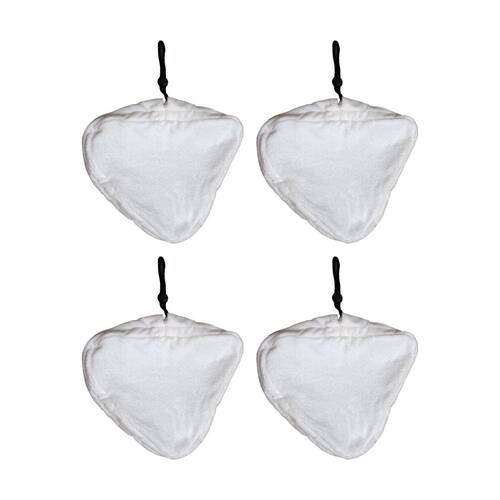 4PK Cleanstar Replacement Steam Mop Pad For Eurohome & Genius 2-In-1 White