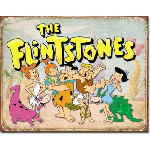 Tin Box Co The Flintstones Retro Sign Made In USA Wall Decor 40x30cm