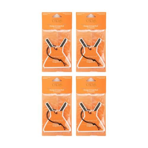 4PK Serenity Orange Grapefruit Scented Air Freshener Citrus Floral Musk